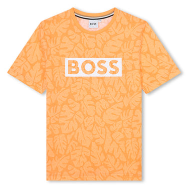 Playera BOSS naranja niños y adolescentes